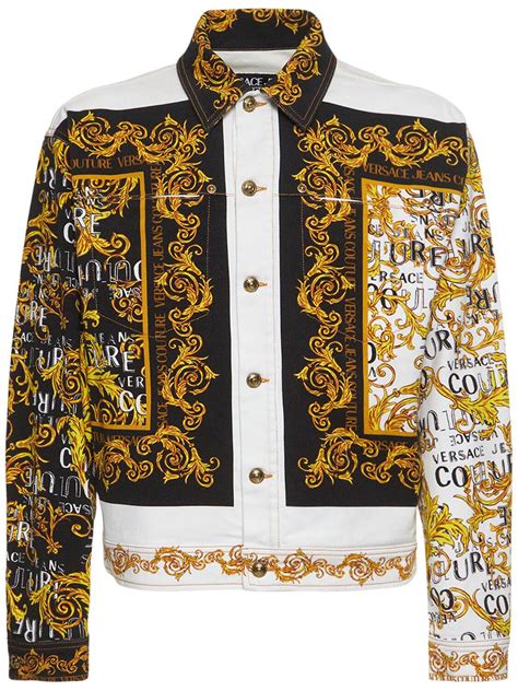 versace jacket white and gold|versace jacket vintage.